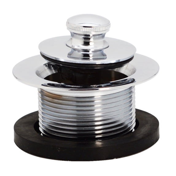 Westbrass D3344-05 1-1/2" NPSM Twist & Close Bathtub Drain, Polished Nickel
