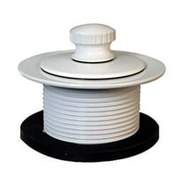 Westbrass D3344-01 1-1/2" NPSM Twist & Close Bathtub Drain, Powder Coat White