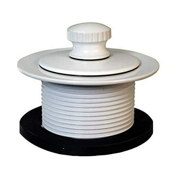 Westbrass D3344-01 1-1/2" NPSM Twist & Close Bathtub Drain, Powder Coat White