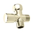 thumbnail image 1 of Westbrass D348-01 1/2" IPS 3-Way Shower Arm Diverter Valve, Polished Brass, 1 of 5
