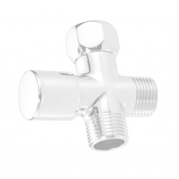 Westbrass D348-50 1/2" IPS 3-Way Shower Arm Diverter Valve, Powder Coat White