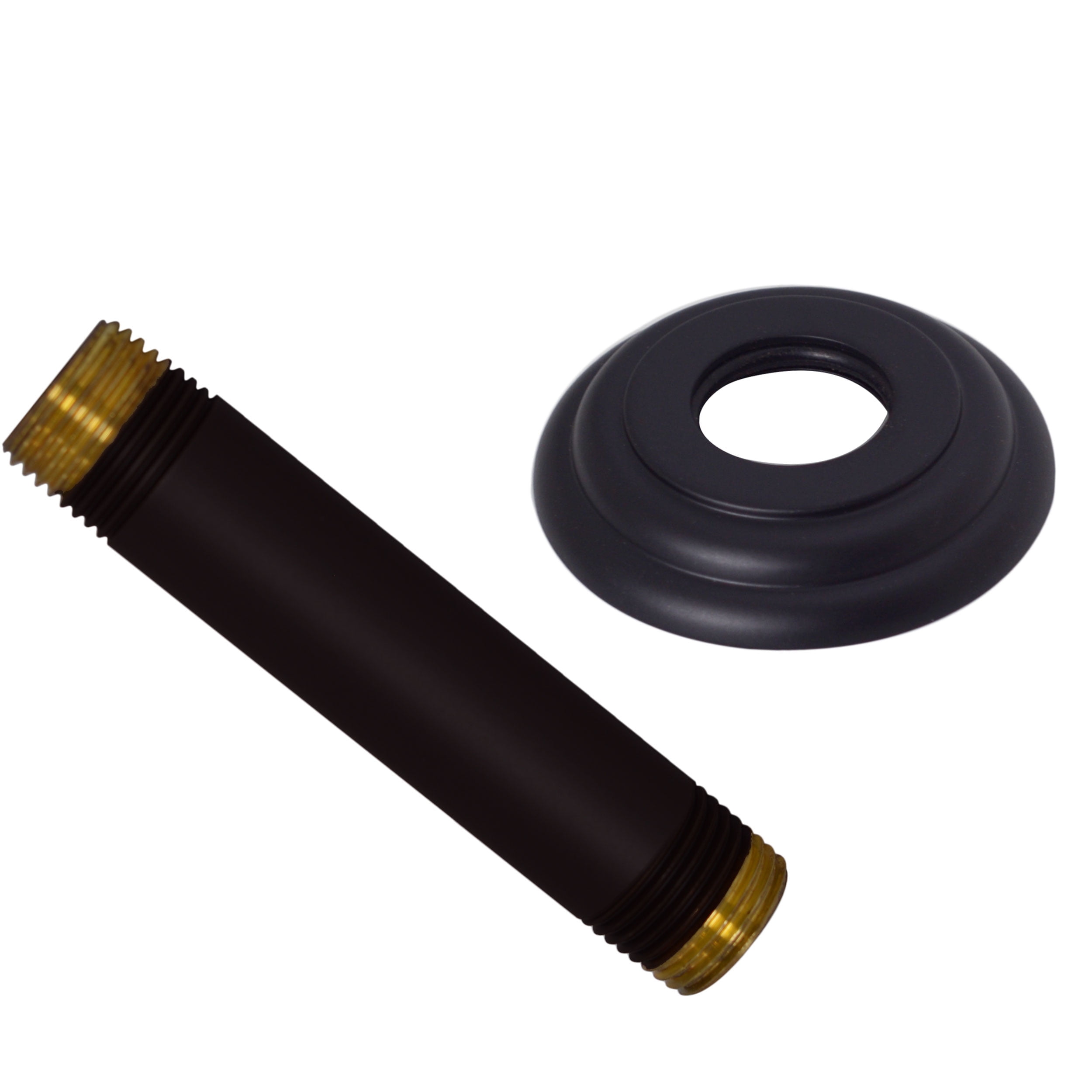 Matte Black Ceiling Mount Shower Arm with Flange