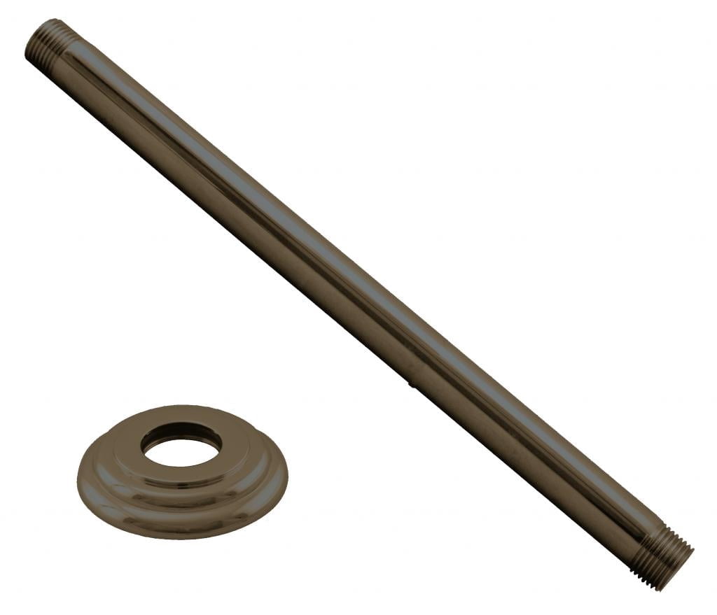 Naiture Brass 1/2" IPS X 12" Long Heavy Duty Threaded Pipe Fitting Nipple, Brushed Nickel Finish - View #12