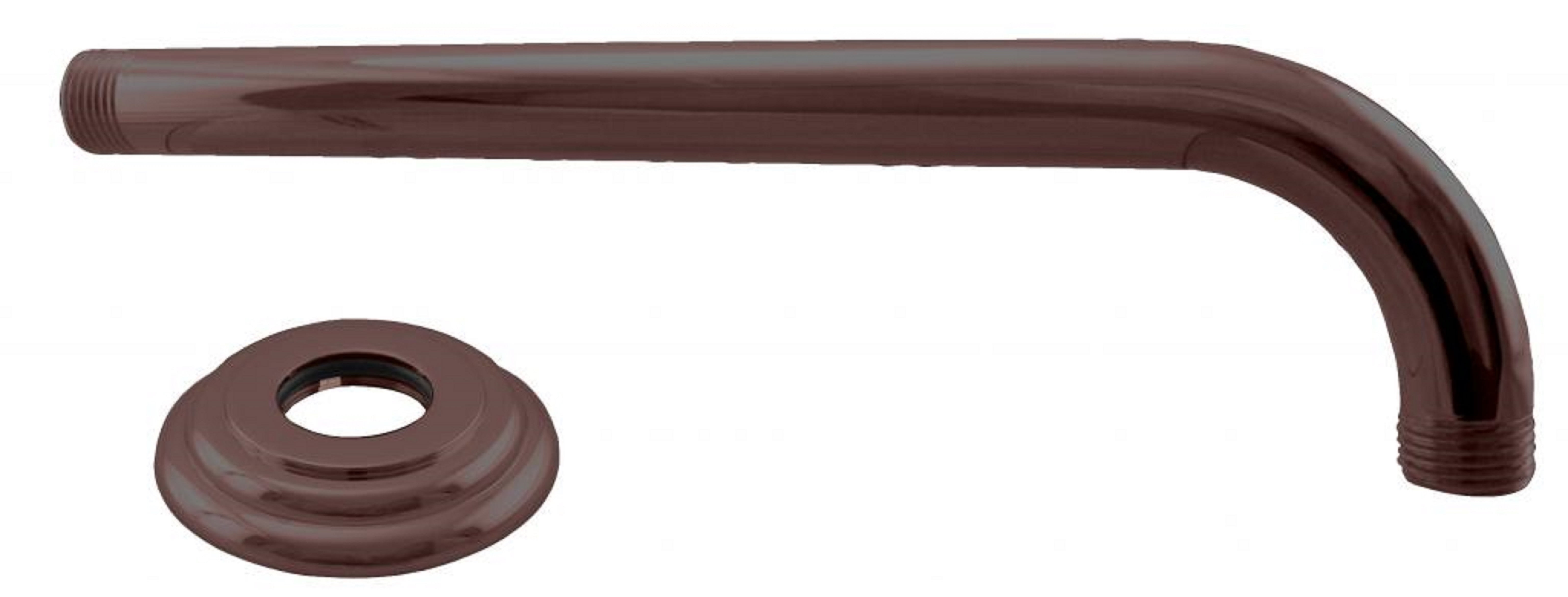 Oil Rubbed Bronze 10" Wall Mount Shower Arm with Flange