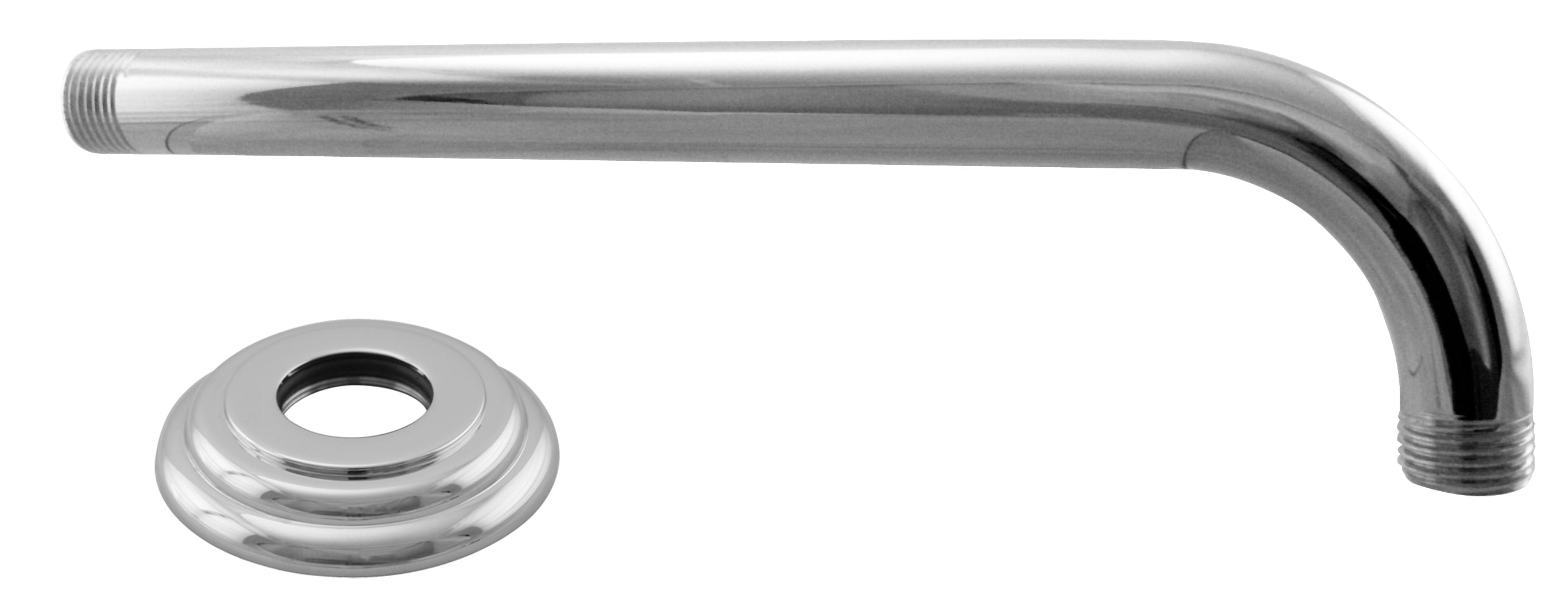 Polished Chrome 10" Wall Mounted Shower Arm with Flange
