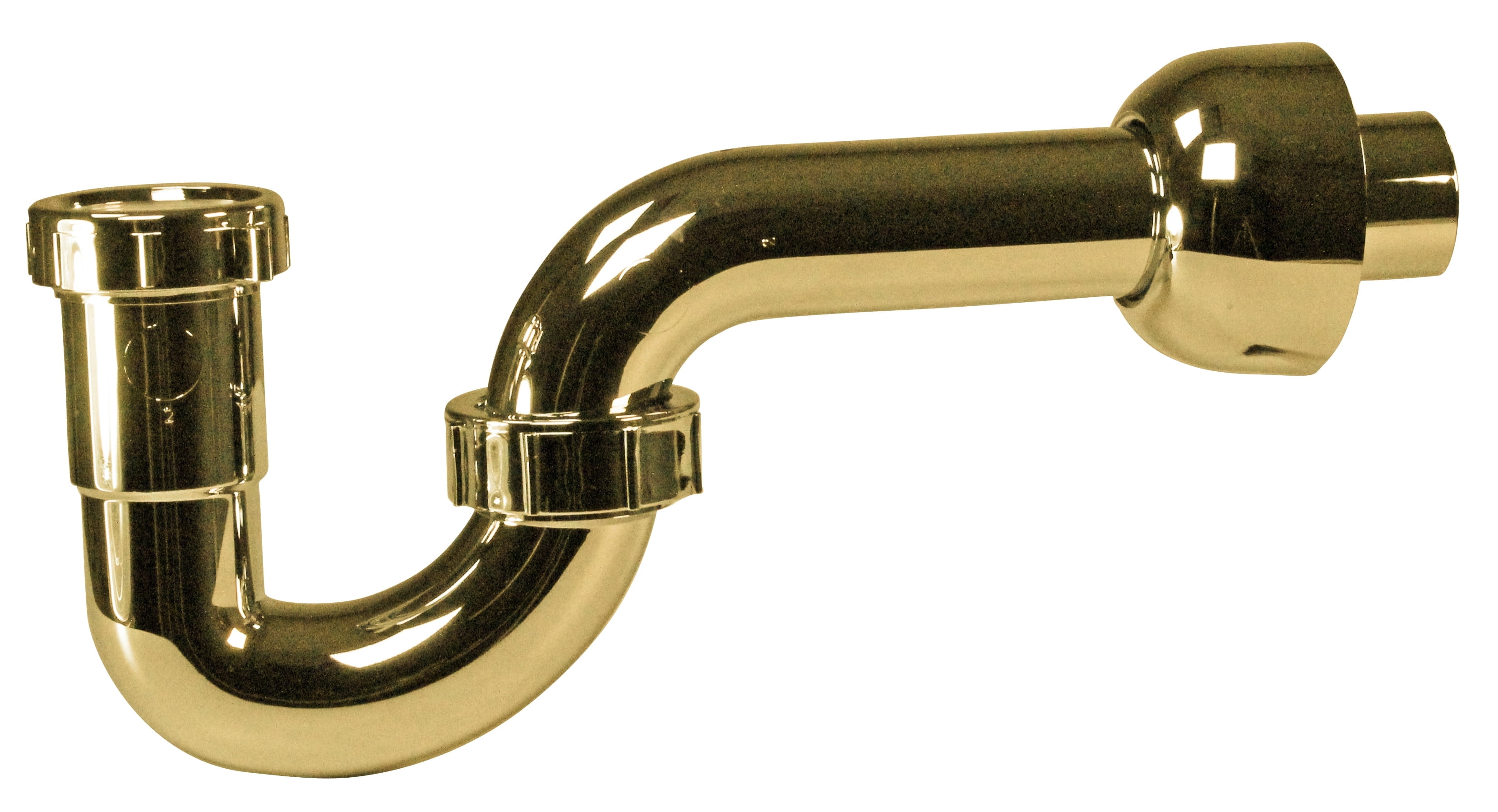 Polished Brass Decorative ABS P-Trap for Water Supply