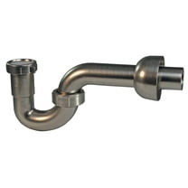 Westbrass D401-PF-07 Decorative Styrene P-Trap, Satin Nickel