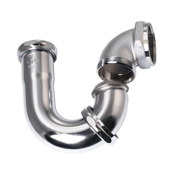 Westbrass D402LA-26 1-1/2" Brass LA Code P-Trap, Polished Chrome