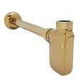 thumbnail image 1 of Westbrass 1-1/4" x 1-1/4" Flat Euro P-Trap with High Box Flange, Polished Brass, 1 of 4