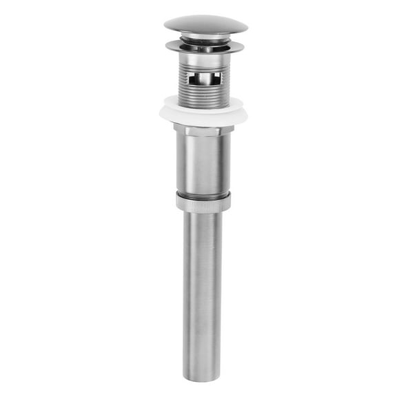 Westbrass Push-Down Bathroom Sink Drain Assembly with Overflow Holes - Fully Finished, Polished Chrome