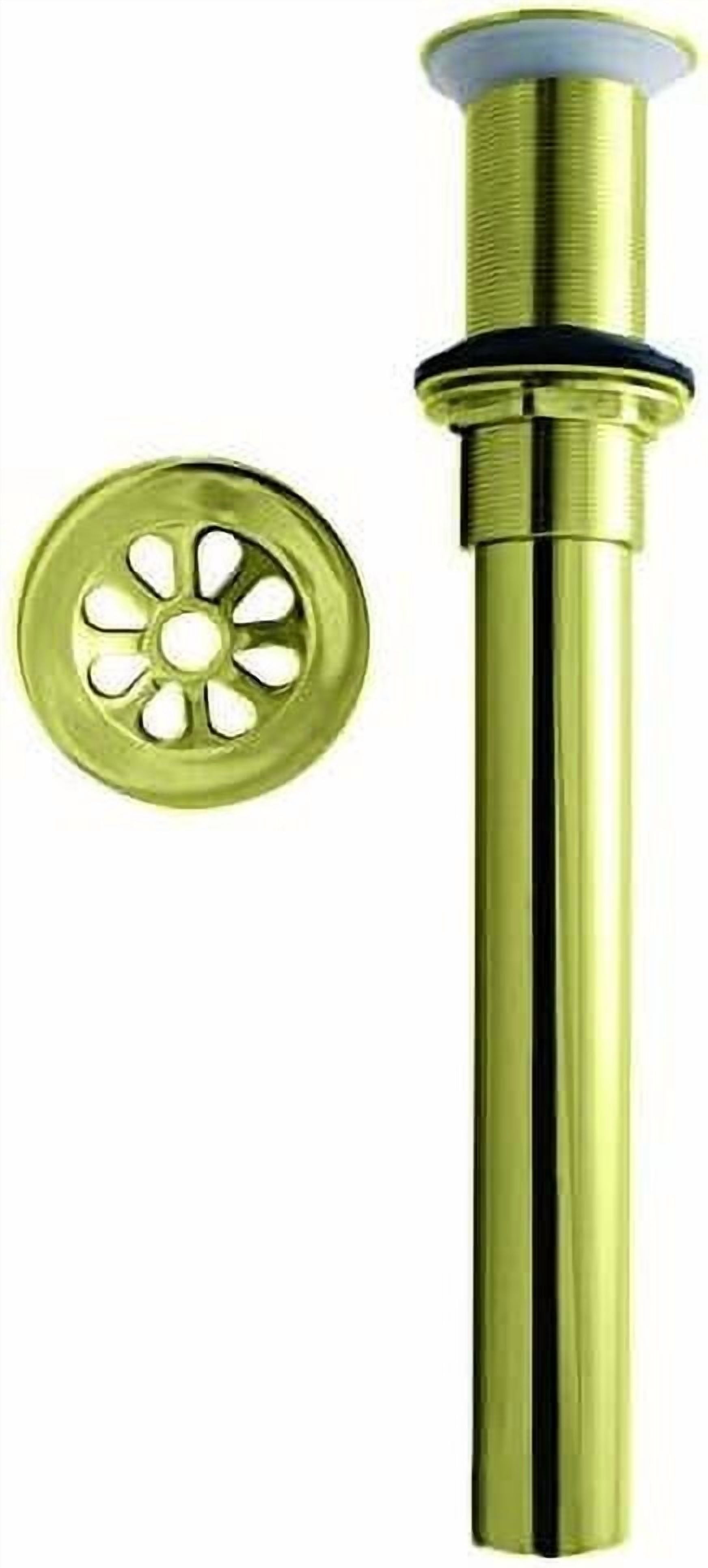 Westbrass Rapid Drain Fully Finished Bathroom Sink Drain Assembly with Overflow Holes, Polished Brass