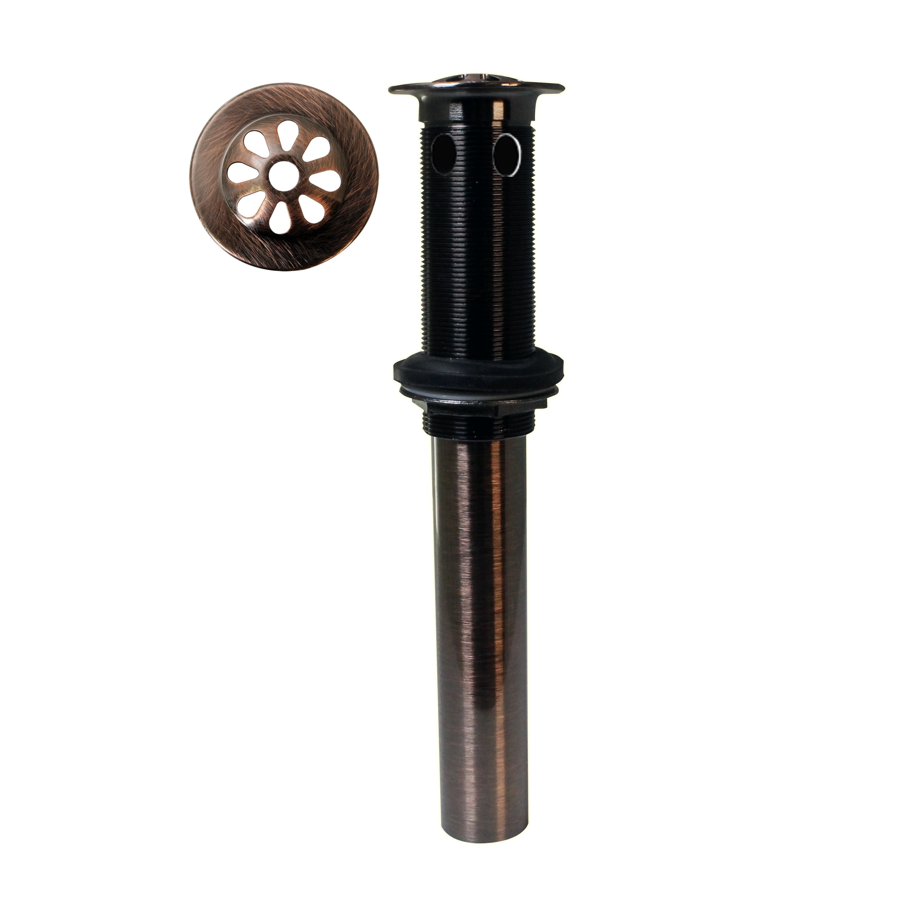 Westbrass Rapid Drain Fully Finished Bathroom Sink Drain Assembly with Overflow Holes, Antique Copper