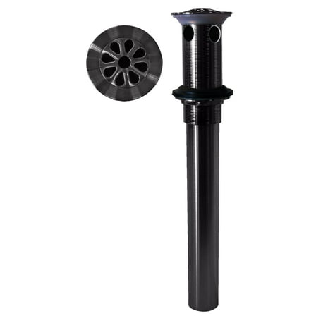 Westbrass Rapid Drain Fully Finished Bathroom Sink Drain Assembly with Overflow Holes, Oil Rubbed Bronze