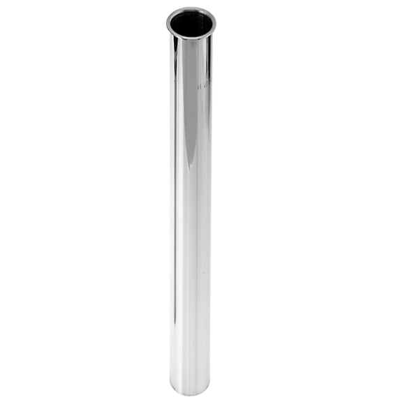 Westbrass D4171-26 1-1/2" x 16" 17 Gauge Brass Double Ended Flanged Tailpiece, Polished Chrome