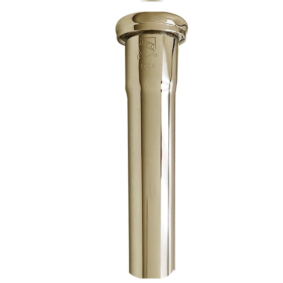 Westbrass D420-01 1-1/4" x 8" Slip Joint Extension Tube, PVD Polished Brass