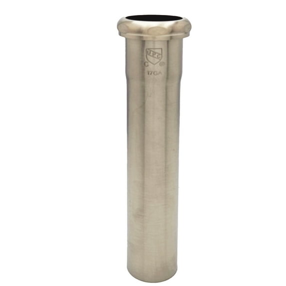 Westbrass D420-07 1-1/4" x 8" Slip Joint Extension Tube, Satin Nickel