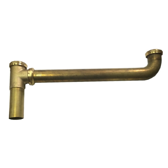 Westbrass D430-RAW LA Code 1-1/2 in. 2-Part Continuous Waste Extension Tube, Unfinished Brass
