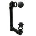 thumbnail image 1 of Westbrass 12" Bath Waste & Overflow Assembly with Tip-Toe Drain and One-Hole Overflow - Sch. 40 ABS Pipe, Matte Black, 1 of 7