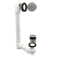 thumbnail image 1 of Westbrass 12" Sch. 40 PVC Bathtub Assembly with Tip-Toe Drain and 2-Hole Overflow, Stainless Steel, 1 of 15