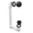 thumbnail image 1 of Westbrass 12" Sch. 40 PVC Bathtub Assembly with Tip-Toe Drain and 2-Hole Overflow, Matte Black, 1 of 15