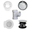 thumbnail image 1 of Westbrass Bathtub Tip-Toe Drain Kit with Patented Deep Soak Overflow Cover and Sch. 40 PVC Fittings - Plumber's Pack, Polished Chrome, 1 of 11