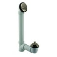 thumbnail image 1 of Westbrass 12" Sch. 40 PVC Bath Waste Assembly with Two-Hole Overflow and Twist & Close Drain, Polished Nickel, 1 of 7