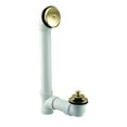 thumbnail image 1 of Westbrass 12" Sch. 40 PVC Bath Waste Assembly with One-Hole Overflow and Twist & Close Drain, Polished Brass, 1 of 7