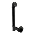 thumbnail image 1 of Westbrass 12" Sch. 40 ABS Bathtub Assembly with Pull & Close Drain Plug and One-Hole Overflow, Matte Black, 1 of 9