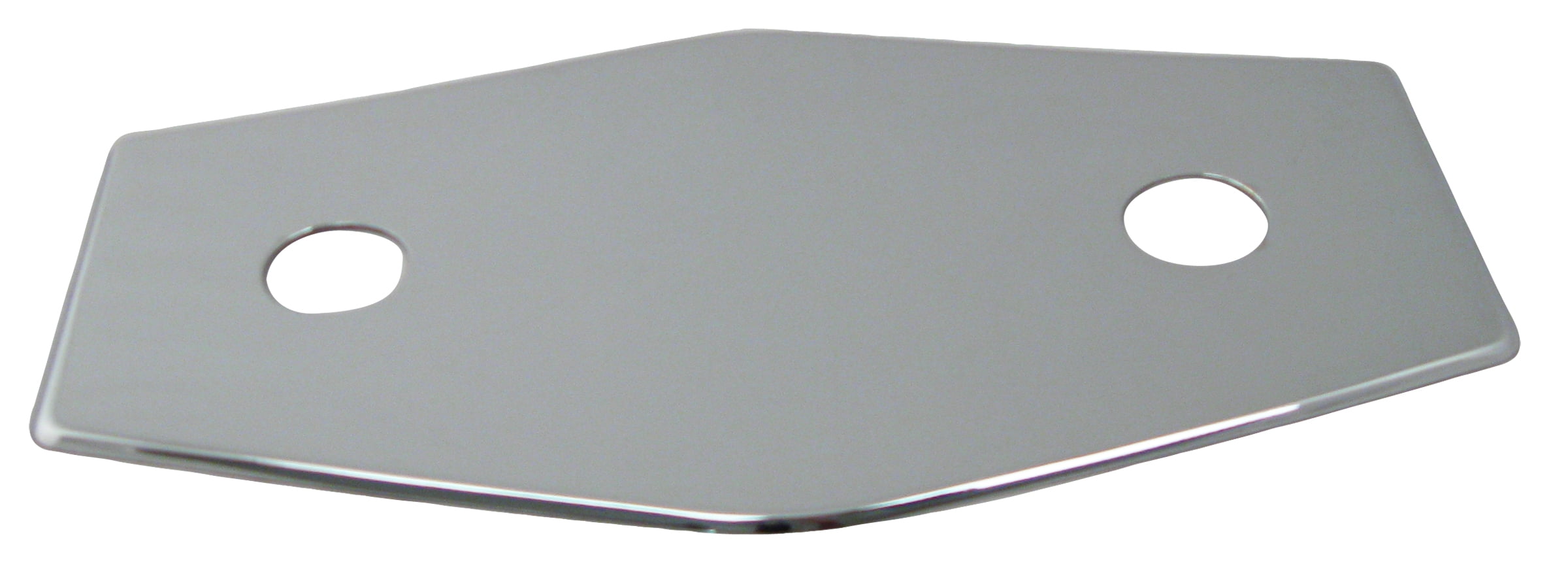 Polished Chrome Two-Hole Remodel Cover Plate for Tub and Shower