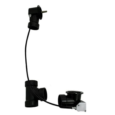 Westbrass D50A35-LT 35" Cable Drive Standard Bath Drain Trim Kit with Sch. 40 ABS Fittings, Rough Only