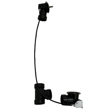 Westbrass D50A45-LT 45” Cable Drive Standard Bath Drain Trim Kit with Sch. 40 ABS Fittings, Rough Only