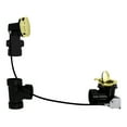 thumbnail image 1 of Westbrass D50A45BJ-01 45" Cable Drive Standard Bath Drain Trim Kit with Rotary Overflow Cover Knob on a Ball Joint Elbow, Pop-Up Stopper and Sch. 40 ABS Fittings, Polished Brass, 1 of 8