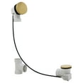 thumbnail image 1 of Westbrass D50P35SRE-01 35" Cable Drive Bathtub Drain Trim with Rotary Overflow Cover Knob, Pop-Up Stopper Sch. 40 PVC Fittings, Polished Brass, 1 of 13