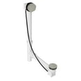 thumbnail image 1 of Westbrass D50P35TLE-07 35" Cable Drive Standard Bath Drain Trim Kit with Rotary Overflow Cover Knob, Pop-Up Stopper and Poly Tubular Pipes & Fittings, Satin Nickel, 1 of 8