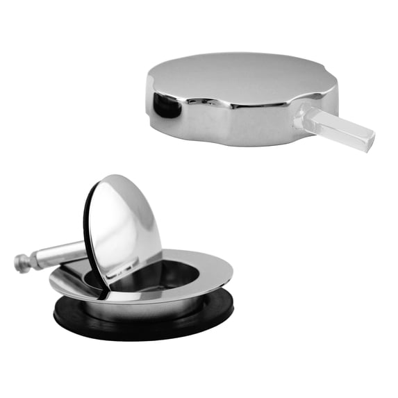 Westbrass D50TP-26 Lever Assisted Replacement Trim for Cable Drive Bath Drain Waste & Overflow Assemblies, Polished Chrome