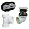 thumbnail image 1 of Westbrass Sch. 40 PVC Tip-Toe Bathtub Drain Trim with Linear Overflow, Polished Chrome (5-Pack), 1 of 9
