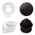 thumbnail image 1 of Westbrass 1-1/2" Bathtub Pull & Drain Plumber's Pack with Two-Hole Elbow and PVC Fittings, Oil Rubbed Bronze, 1 of 9