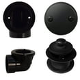 thumbnail image 1 of Westbrass 1-1/2" Bathtub Pull & Drain Plumber's Pack with Two-Hole Elbow and ABS Fittings, Matte Black, 1 of 12