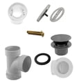 thumbnail image 1 of Westbrass D593PRK-07 Sch. 40 PVC Bathtub Assembly with Illusionary Overflow and Tip-Toe Drain, Satin Nickel, 1 of 11