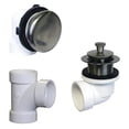 thumbnail image 1 of Westbrass D594PRK-07 Sch. 40 PVC Bathtub Assembly with Lift & Turn Drain and Illusionary Overflow, Satin Nickel, 1 of 11