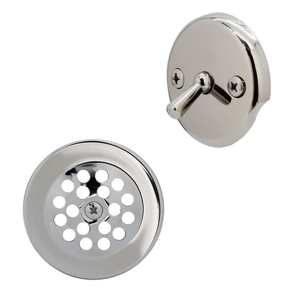 Westbrass D92-26 3-1/8" Trip Lever Bathtub Drain Kit with Beehive Grid, Polished Chrome