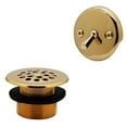 thumbnail image 1 of Westbrass 1-3/8" Bathtub Drain Cover with Trip Lever and Conversion Adaptor Bushing, Polished Brass, 1 of 11