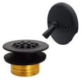 thumbnail image 1 of Westbrass 1-3/8" Bathtub Drain Cover with Trip Lever and Conversion Adaptor Bushing, Matte Black, 1 of 10