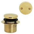 thumbnail image 1 of Westbrass D93-2-01 1-1/2" Tip-Toe Bathtub Drain with Two-Hole Overflow, Polished Brass, 1 of 12