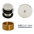 thumbnail image 1 of Westbrass Universal 1-3/8" Tip-Toe Bathtub Drain with One-Hole Faceplate and 1-1/2" Adapter, Polished Nickel, 1 of 11