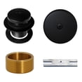 thumbnail image 1 of Westbrass Universal 1-3/8" Tip-Toe Bathtub Drain with One-Hole Faceplate and 1-1/2" Adapter, Matte Black, 1 of 11