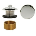 thumbnail image 1 of Westbrass Twist & Close Bathtub Drain with Universal Adaptor and No-Hole Overflow, Polished Nickel, 1 of 9