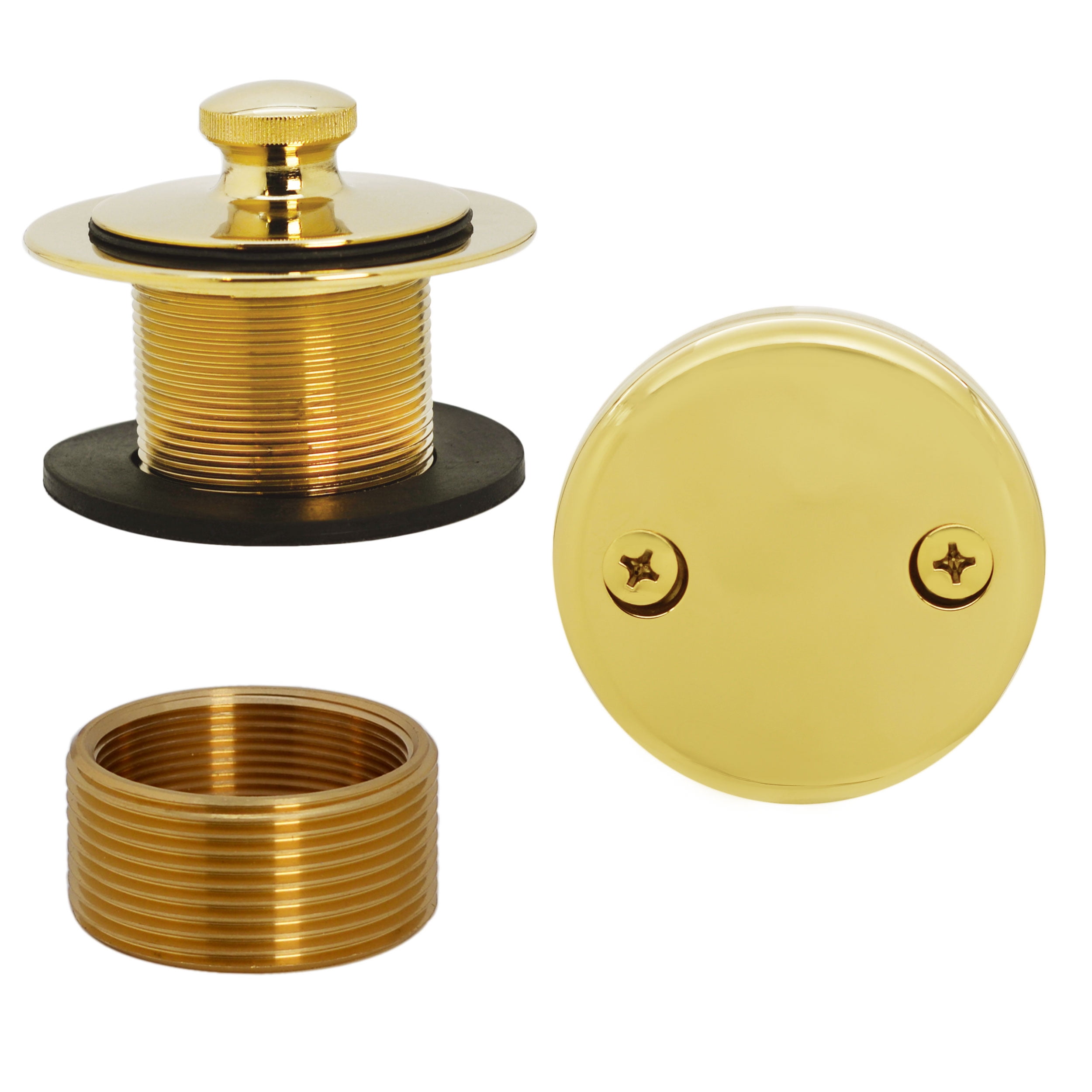 Westbrass D94K01 Twist & Close Bathtub Drain Stopper with 2Hole
