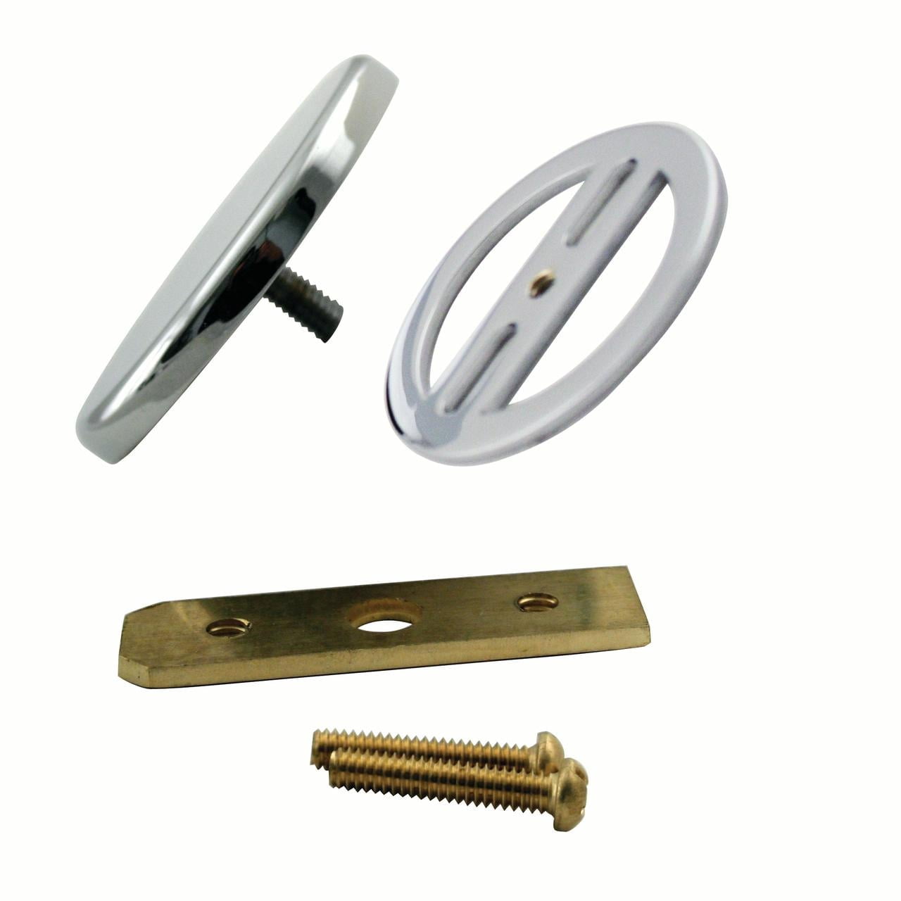 Polished Chrome No-Hole Overflow Faceplate Assembly