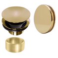 thumbnail image 1 of Westbrass Tip-Toe Bathtub Drain with No-Hole Overflow and Universal Adaptor, Polished Brass, 1 of 9